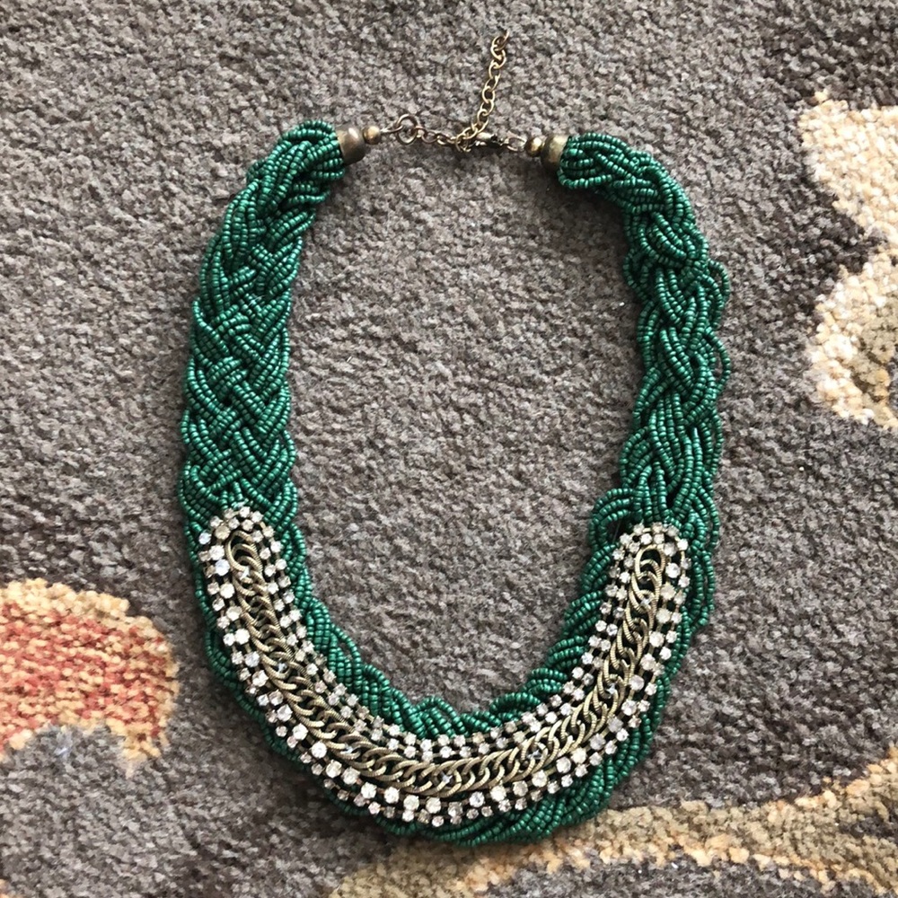 Green beaded necklace